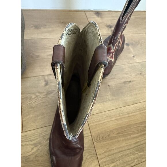 DURANGO 11D Men Leather Cowboy Boots Men’s Brown Western Boot Rodeo Riding main image 5